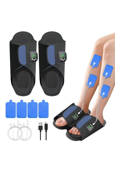 MACON EMS Foot Massager Slippers with Additional Wellness Patches, Rechargeab...