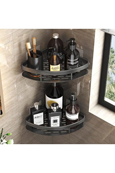 GENERAL 2 Pack Corner Shower Caddy Adhesive Shower Shelves, No Drilling, Larg...