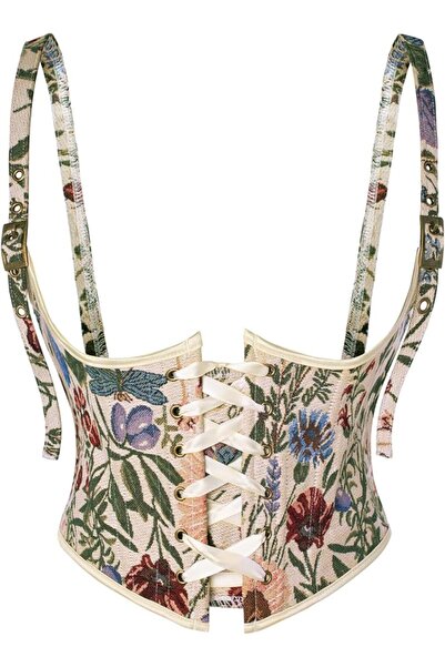 SCARLET DARKNESS Corset Belt for Women Renaissance Underbust Corset Floral La...