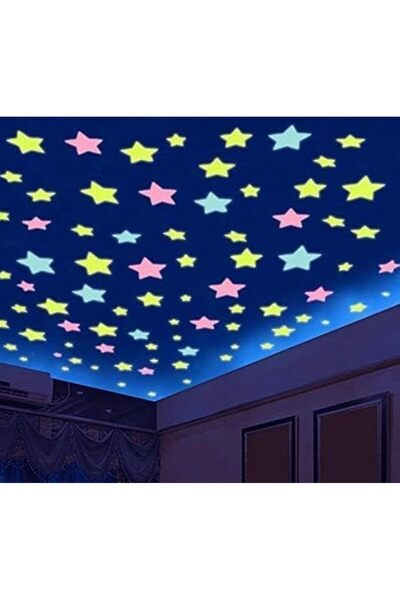 GENERAL 200pcs 3D Stars Stickers,Glow In Dark Star Sticker, Luminous Fluoresc...