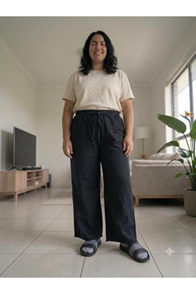 KDR Plus Size Linen Wide Leg Pants