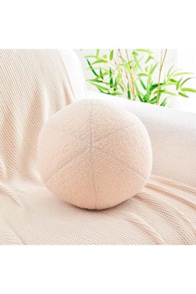 Uvvyui Black Ball Pillow, Soft Round Throw Pillow, 8.6 Inch Round Boucle Plus...