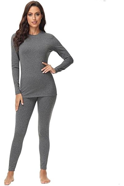 GENERAL Thermal Underwear Women Heated Ultra-Soft Long Johns Set Round Neck T...