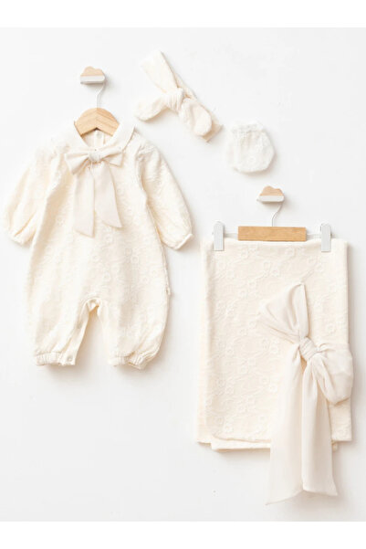 Cherub Baby Bow-Tie Covered Baby Girl 100% Cotton Blanket Jumpsuit Set Pugi N...