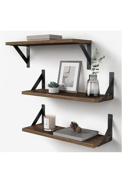 GENERAL Corner Floating Shelves, Set of 4 Corner Shelves Wall Mounted, Shelve...