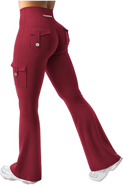 GENERAL YEOREO CoreFlex Women Workout Flare Leggings with Pockets Hidden Scru...