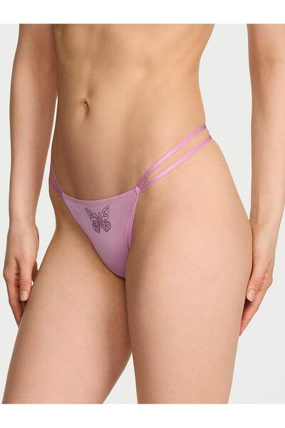 Victoria's Secret Twinkle Butterfly Saten V-String Külot
