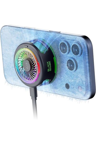 Black Shark FunCooler 5 Magnetic Cell Phone Cooler for Gaming, Portable Mobil...