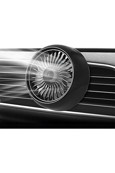 LeQQ USB Car Fan with Colored Lights for Air Vents, 360° Rotatable Portable C...