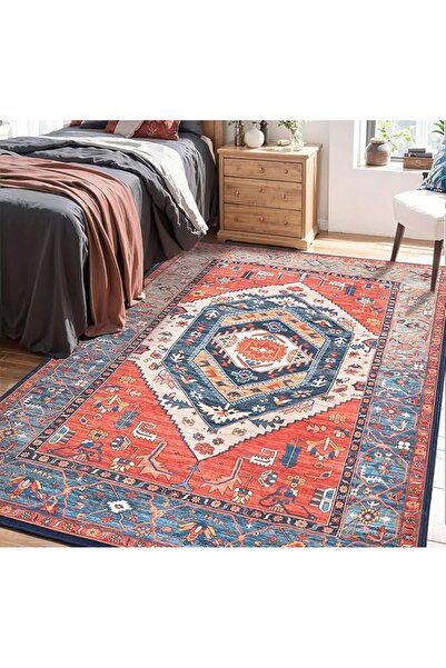 PYEBE Area Rugs, Ultra-Thin Washble Rug, Persian Crystal Print Home Decor Are...