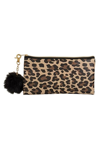 OEM Leopard Bag Cover with Black Pompom for Sunglasses