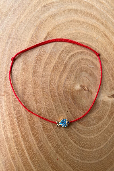 Shepidi Red Rope Zircon Fish Adjustable Bracelet