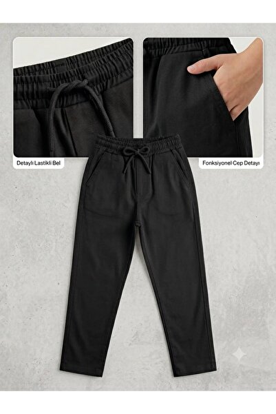 GÜL Baby Children's Elastic Waisted Gabardine Pants, School Pants
