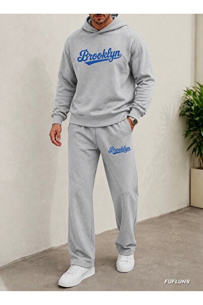 FUFLUNS Brooklyn Printed Men's Hooded Tracksuit Set