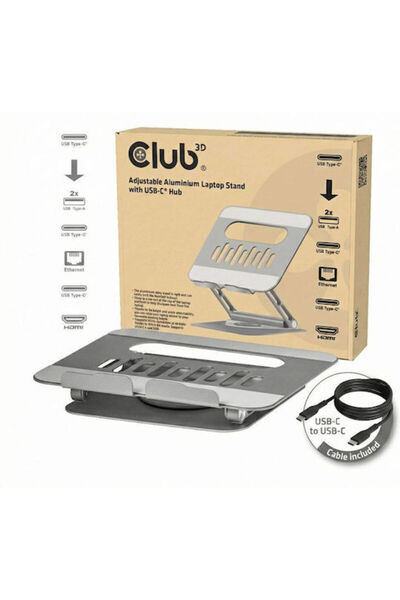 Other Club3D USB-C Hub Βάση για Laptop Ασημί