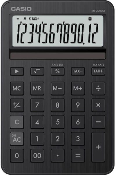 Casio Αριθμομηχανή 1 τεμάχιο Κωδικός: MS-200DQ-BK