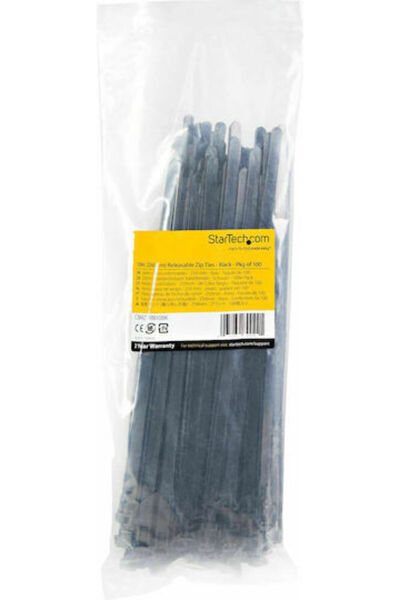 startech Πλαστικά δεματικά καλωδίων 65mm x 7mm σε μαύρο χρώμα (100 τεμάχια) C...