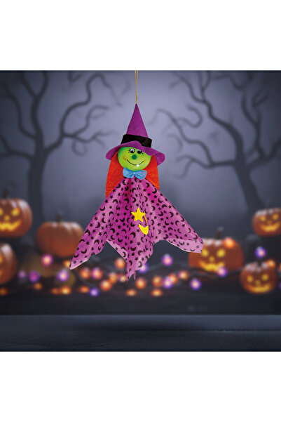 Alista Home Decorațiune suspendată de Halloween, vrăjitoare, 48x44 cm, spumă,...