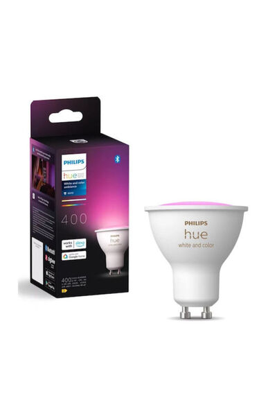 Philips Έξυπνη λάμπα LED 4.2W για ντουί GU10 RGBW 400lm Ρυθμιζόμενης έντασης