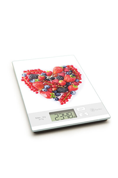 Alista Home Heart kitchen scale, glass lid, touch button, measuring g, kg, lb...