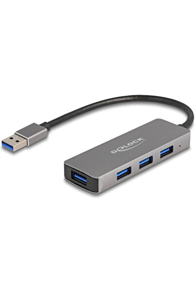 DELOCK Διανομέας USB 4 Θυρών USB 3.2 με σύνδεση USB-A Γκρι Κωδικός: 63171