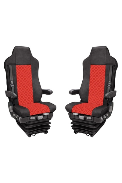 DELUXETUNING Set huse scaune camion compatibile cu MAN TGX II 2021->, piele e...