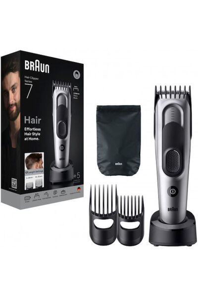 Braun Σειρά 7 Επαναφορτιζόμενη Κουρευτική Μηχανή Γκρι HC7590