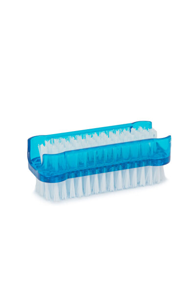 Alista Home Set of 2 nail brushes, 80 mm, hard bristles 8 mm, transparent blu...