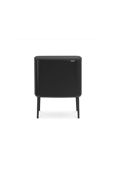 Brabantia Κάδος απορριμμάτων από ανοξείδωτο ατσάλι με μηχανισμό ώθησης, μαύρο...