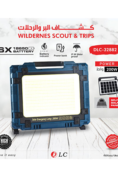 DLC Solar-Powered Floodlight for Camping and Outdoor Activities (Model Dlc-32...
