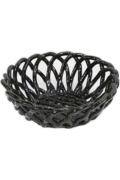 GENERAL Modern Fruit Basket Storage for Kitchen Countertop Handmade White Cer...