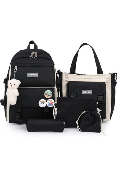 VUCATIN 5 Pcs Students Bookbag Set,Laptop Backpacks, Travel Daypack with Pend...