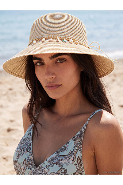 LC Waikiki Trendlucky Women's Straw Hat with Accessories