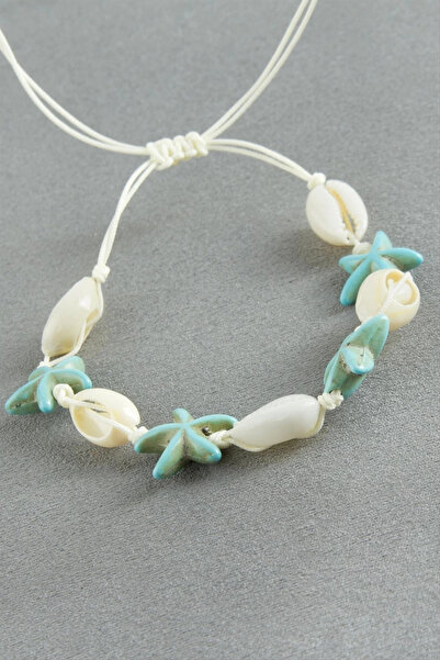 Mercansa Starfish Oyster Macrame Rope Bracelet