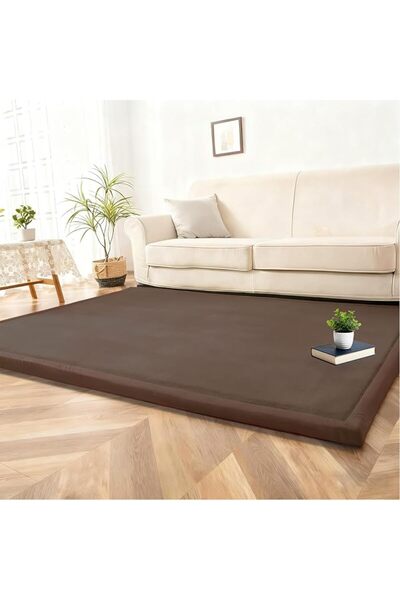 GENERAL Large Coral Velvet Play Mat Foam Padded Playmats 2CM Washable Non-Sli...