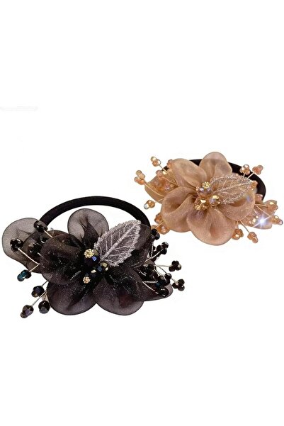 GENERAL 4 Pack Double Row Pearl Hair Clips, Elegant Faux Pearl Duckbill Clips...