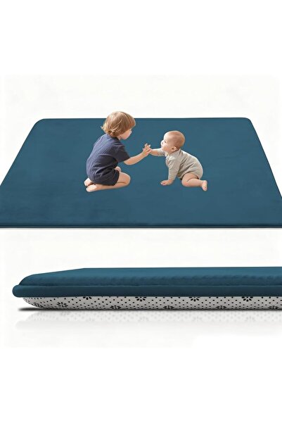 GENERAL Coral Velvet Baby Play Mat, 3cm Thick Baby Crawling Mat Nursery Rug f...