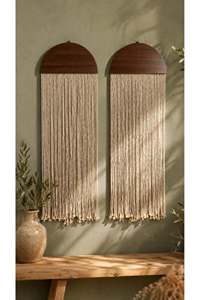Marena Home Makrome Duvar Süsü 2’li Set 80 cm, Bohem Duvar Dekoru, Pinterest ...