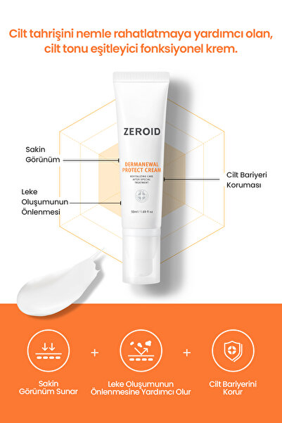 zeroid Hassas Atopik Ciltler İçin Cilt Bariyerini Koruyan Aydınlatıcı Krem Dermanewal Protect Cream