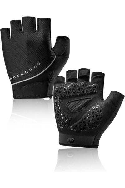 ROCKBROS Cycling Gloves Half Finger Bike Gloves for Men Women, SBR Padded Bre...