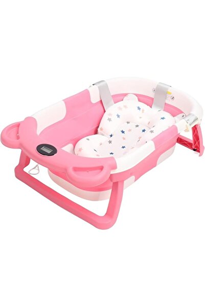 GENERAL Collapsible Baby Bathtub, Temperature Sensing Double Folding Portable...