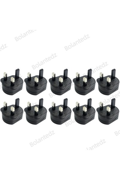 Choice3 10pcs black EU 2 Pin To 3 Pin UK Electric Power Shaver Toothbrush Plu...