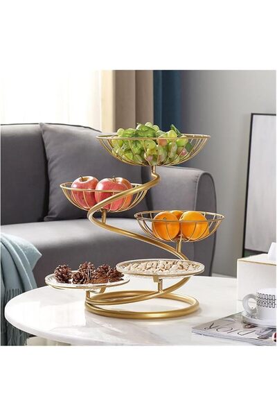 GENERAL Fruit Plate Multi-Layer Metal Fruit Plate, Fruit Basket Stand, Modern...