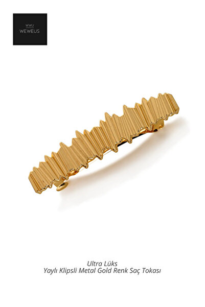 Weweus Gold Spring Clip Metal Hairpin