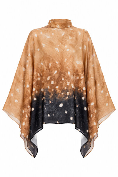 HAZELANNA Cape Style Color Gradient Blouse