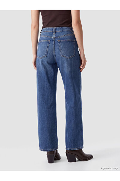 LC Waikiki LCW Jeans İndigo Baggy Fit Kadın Jean Pantolon