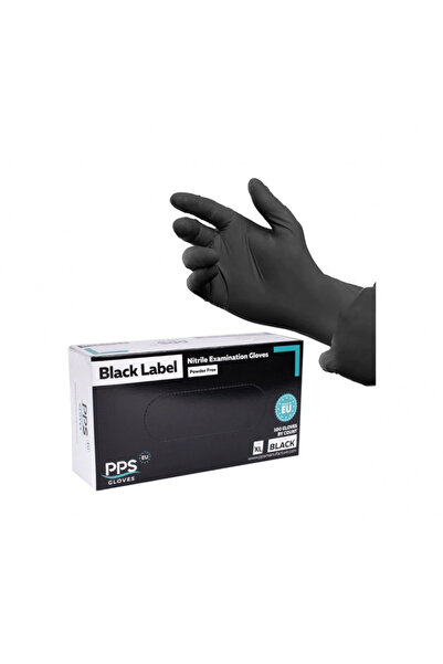 PPS Pro Label Nitrile Gloves, Single Use, 5.5Gr.-0.13Mm, 100 Pcs/Box - Black ...