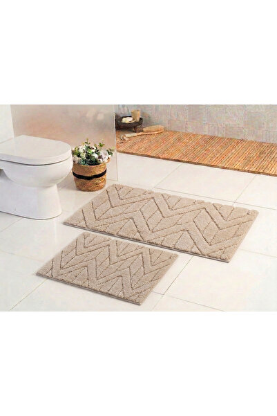 Gökyıldız Elite Pamuklu Nord Koyu Bej 60x100-60x50cm 2'li Banyo Paspas Seti |...