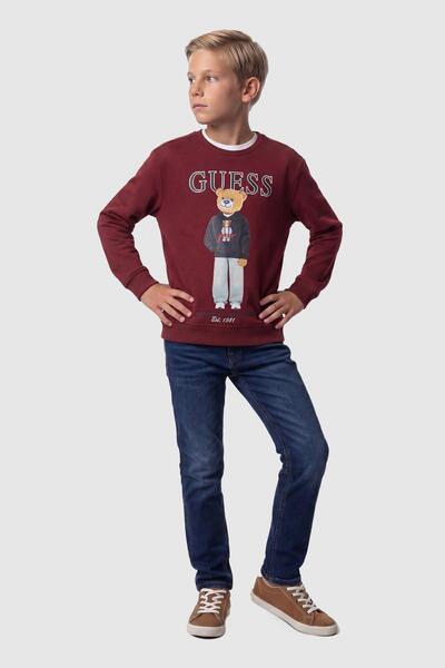 Guess Erkek Çocuk Bordo Tshirt