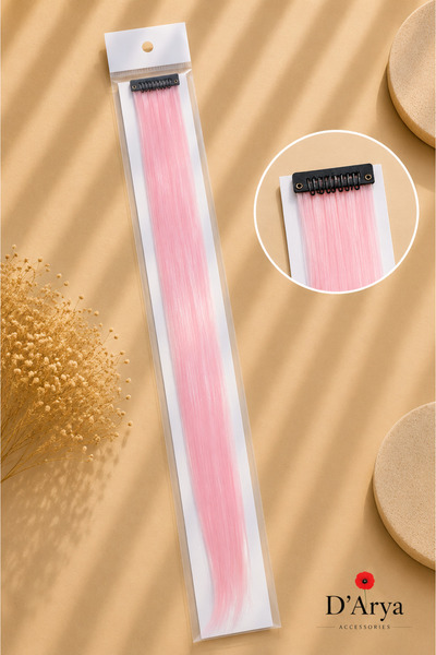 Darya D’Arya Baby Pink Light Pink Snap-On Tinsel Hairpiece 40-50 cm Dd873 – H...
